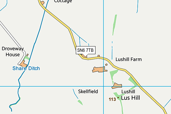 SN6 7TB map - OS VectorMap District (Ordnance Survey) SN6 7TB map - OS VectorMap District (Ordnance Survey)