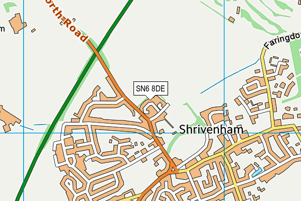 SN6 8DE map - OS VectorMap District (Ordnance Survey) SN6 8DE map - OS VectorMap District (Ordnance Survey)