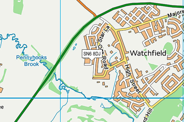 SN6 8DJ map - OS VectorMap District (Ordnance Survey) SN6 8DJ map - OS VectorMap District (Ordnance Survey)