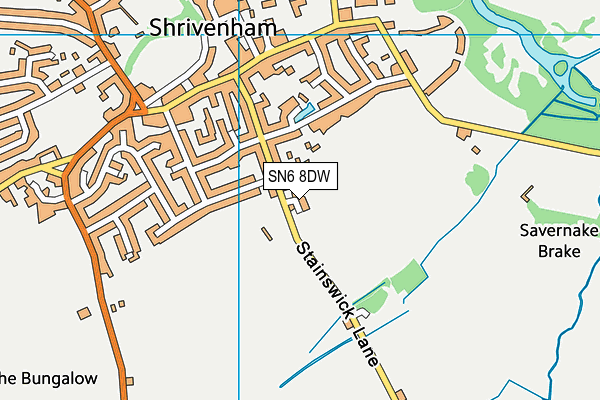SN6 8DW map - OS VectorMap District (Ordnance Survey) SN6 8DW map - OS VectorMap District (Ordnance Survey)