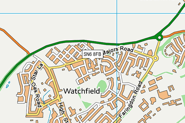 SN6 8FB map - OS VectorMap District (Ordnance Survey) SN6 8FB map - OS VectorMap District (Ordnance Survey)