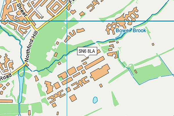 SN6 8LA map - OS VectorMap District (Ordnance Survey) SN6 8LA map - OS VectorMap District (Ordnance Survey)