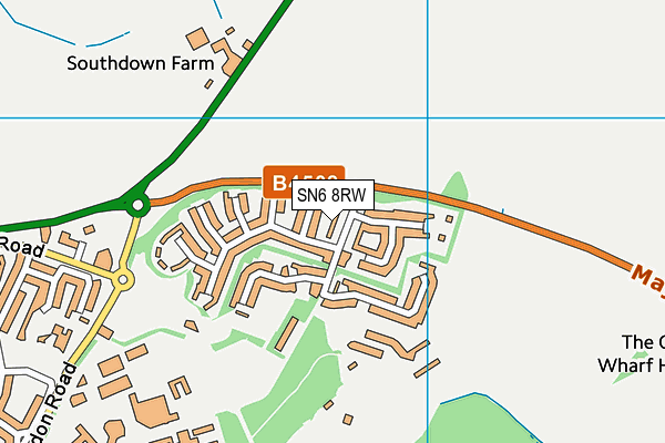 SN6 8RW map - OS VectorMap District (Ordnance Survey) SN6 8RW map - OS VectorMap District (Ordnance Survey)