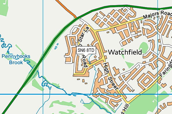 SN6 8TD map - OS VectorMap District (Ordnance Survey) SN6 8TD map - OS VectorMap District (Ordnance Survey)