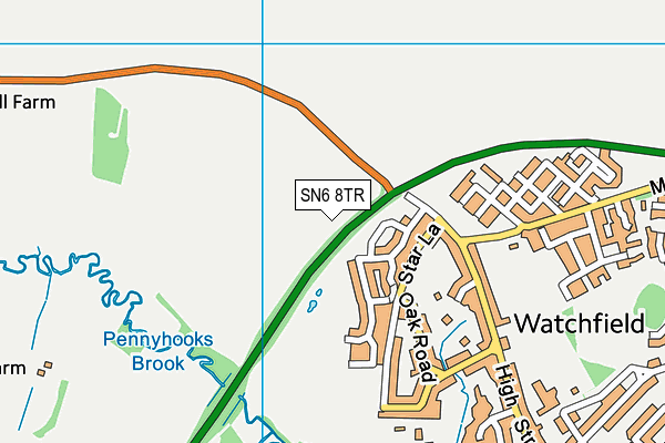 SN6 8TR map - OS VectorMap District (Ordnance Survey) SN6 8TR map - OS VectorMap District (Ordnance Survey)