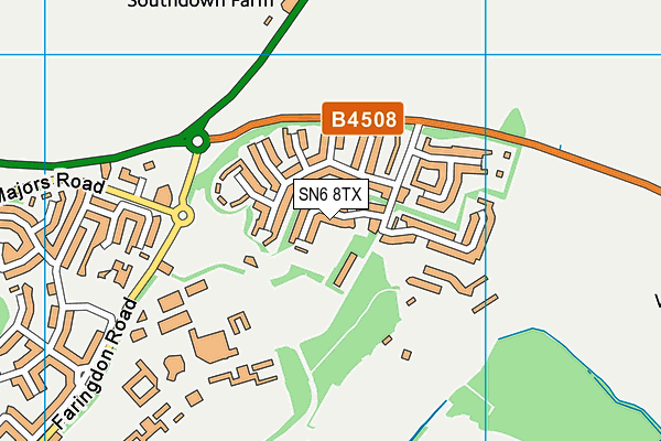 SN6 8TX map - OS VectorMap District (Ordnance Survey) SN6 8TX map - OS VectorMap District (Ordnance Survey)