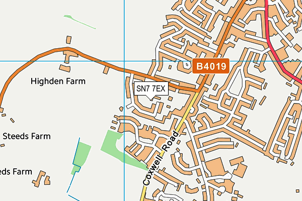 SN7 7EX map - OS VectorMap District (Ordnance Survey)