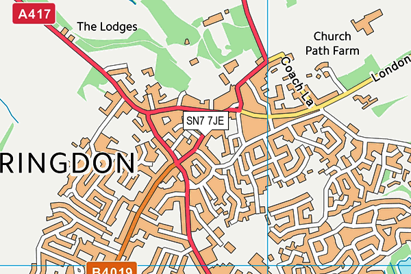 SN7 7JE map - OS VectorMap District (Ordnance Survey)