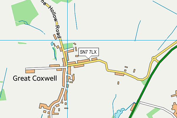 SN7 7LX map - OS VectorMap District (Ordnance Survey) SN7 7LX map - OS VectorMap District (Ordnance Survey)