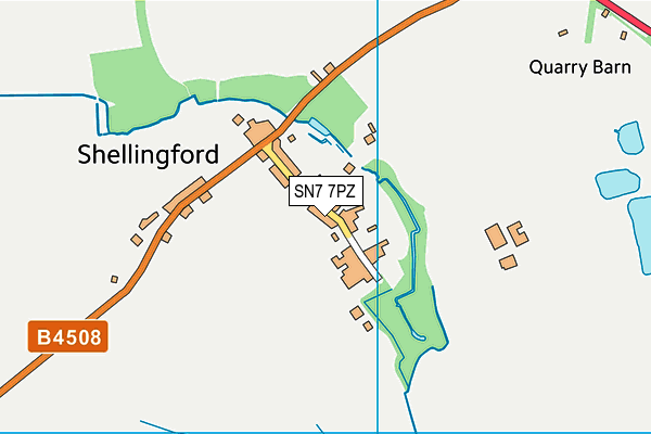 SN7 7PZ map - OS VectorMap District (Ordnance Survey) SN7 7PZ map - OS VectorMap District (Ordnance Survey)