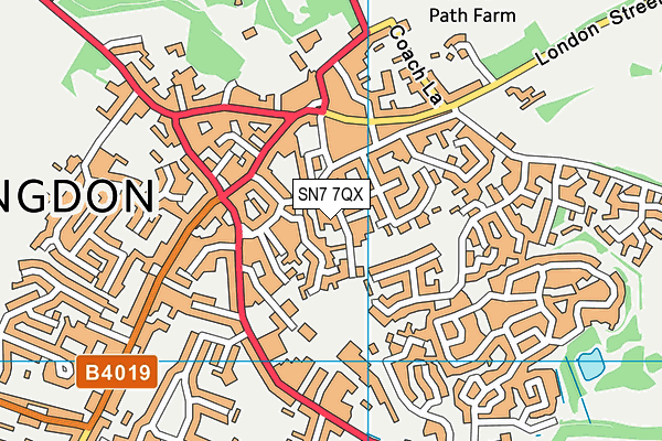 SN7 7QX map - OS VectorMap District (Ordnance Survey) SN7 7QX map - OS VectorMap District (Ordnance Survey)