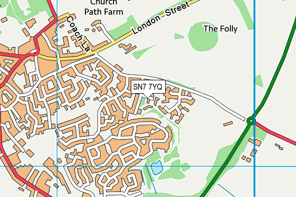 SN7 7YQ map - OS VectorMap District (Ordnance Survey) SN7 7YQ map - OS VectorMap District (Ordnance Survey)