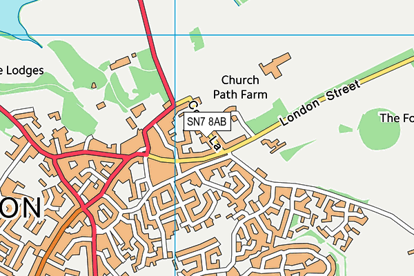 SN7 8AB map - OS VectorMap District (Ordnance Survey) SN7 8AB map - OS VectorMap District (Ordnance Survey)