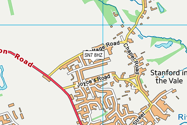 SN7 8HZ map - OS VectorMap District (Ordnance Survey) SN7 8HZ map - OS VectorMap District (Ordnance Survey)