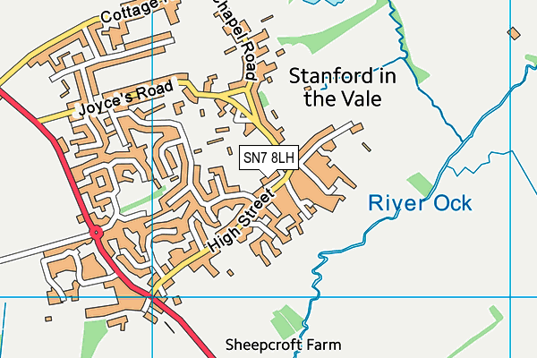 SN7 8LH map - OS VectorMap District (Ordnance Survey) SN7 8LH map - OS VectorMap District (Ordnance Survey)