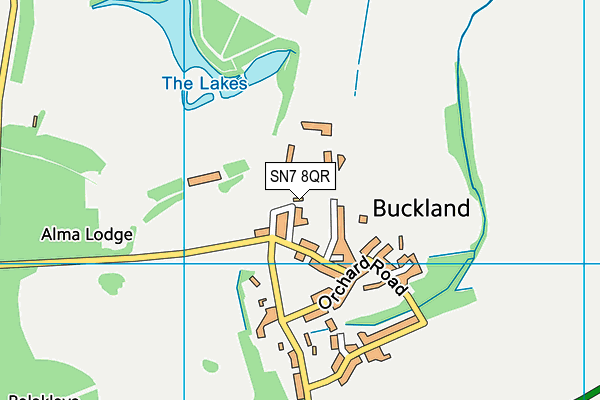 SN7 8QR map - OS VectorMap District (Ordnance Survey) SN7 8QR map - OS VectorMap District (Ordnance Survey)