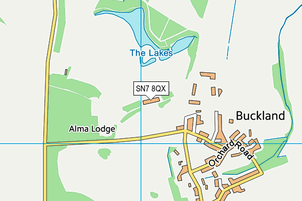 SN7 8QX map - OS VectorMap District (Ordnance Survey) SN7 8QX map - OS VectorMap District (Ordnance Survey)