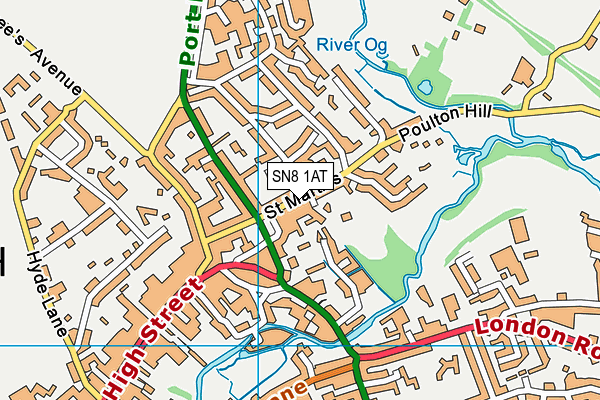 SN8 1AT map - OS VectorMap District (Ordnance Survey) SN8 1AT map - OS VectorMap District (Ordnance Survey)
