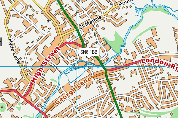 SN8 1BB map - OS VectorMap District (Ordnance Survey) SN8 1BB map - OS VectorMap District (Ordnance Survey)