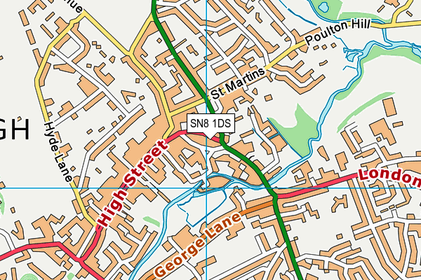 SN8 1DS map - OS VectorMap District (Ordnance Survey) SN8 1DS map - OS VectorMap District (Ordnance Survey)
