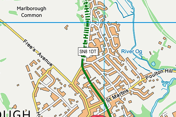 SN8 1DT map - OS VectorMap District (Ordnance Survey) SN8 1DT map - OS VectorMap District (Ordnance Survey)