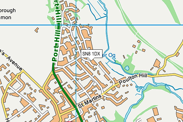 SN8 1DX map - OS VectorMap District (Ordnance Survey) SN8 1DX map - OS VectorMap District (Ordnance Survey)