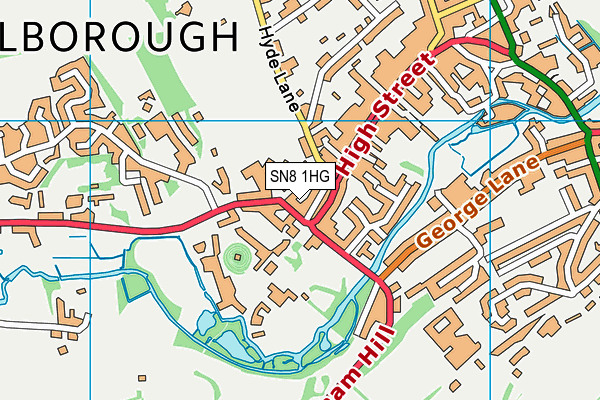 SN8 1HG map - OS VectorMap District (Ordnance Survey) SN8 1HG map - OS VectorMap District (Ordnance Survey)