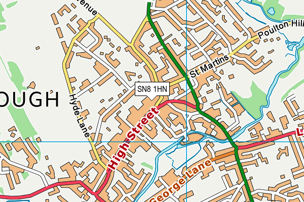 SN8 1HN map - OS VectorMap District (Ordnance Survey) SN8 1HN map - OS VectorMap District (Ordnance Survey)