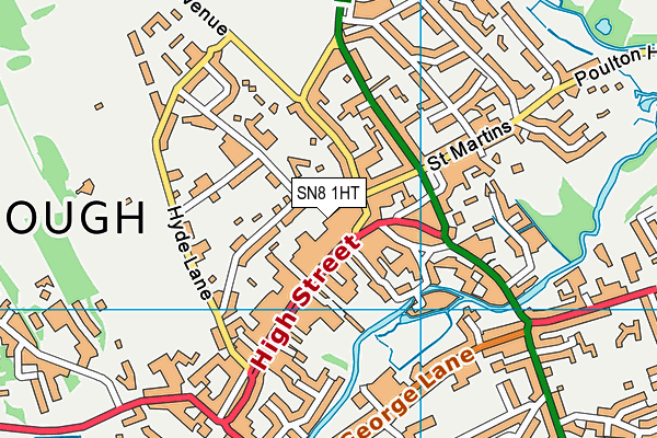 SN8 1HT map - OS VectorMap District (Ordnance Survey) SN8 1HT map - OS VectorMap District (Ordnance Survey)