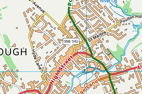 SN8 1HU map - OS VectorMap District (Ordnance Survey) SN8 1HU map - OS VectorMap District (Ordnance Survey)
