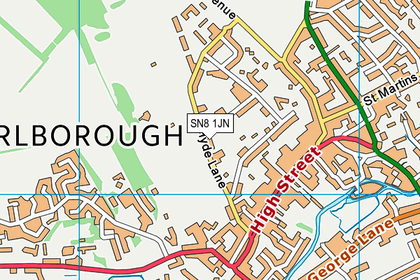 SN8 1JN map - OS VectorMap District (Ordnance Survey) SN8 1JN map - OS VectorMap District (Ordnance Survey)