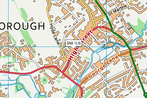 SN8 1LN map - OS VectorMap District (Ordnance Survey) SN8 1LN map - OS VectorMap District (Ordnance Survey)