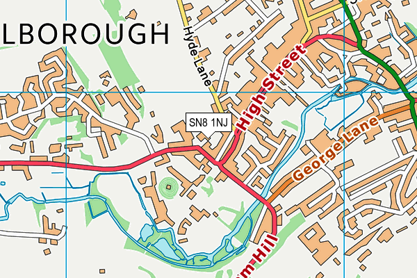 SN8 1NJ map - OS VectorMap District (Ordnance Survey) SN8 1NJ map - OS VectorMap District (Ordnance Survey)