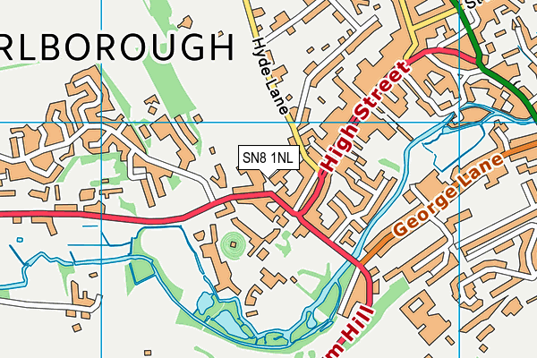 SN8 1NL map - OS VectorMap District (Ordnance Survey) SN8 1NL map - OS VectorMap District (Ordnance Survey)