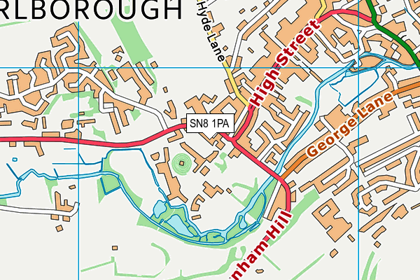 SN8 1PA map - OS VectorMap District (Ordnance Survey) SN8 1PA map - OS VectorMap District (Ordnance Survey)
