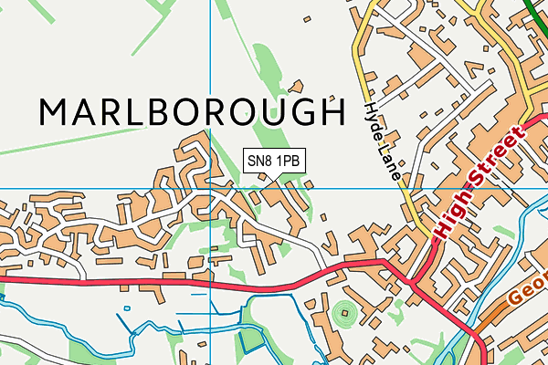 SN8 1PB map - OS VectorMap District (Ordnance Survey) SN8 1PB map - OS VectorMap District (Ordnance Survey)