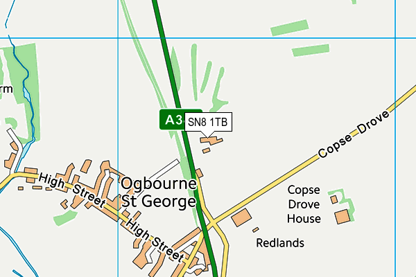SN8 1TB map - OS VectorMap District (Ordnance Survey) SN8 1TB map - OS VectorMap District (Ordnance Survey)