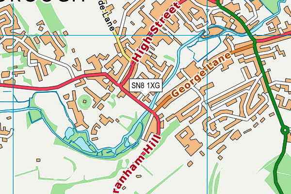 SN8 1XG map - OS VectorMap District (Ordnance Survey) SN8 1XG map - OS VectorMap District (Ordnance Survey)