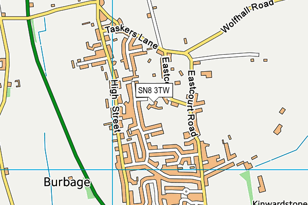 SN8 3TW map - OS VectorMap District (Ordnance Survey) SN8 3TW map - OS VectorMap District (Ordnance Survey)