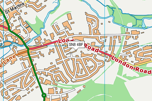 SN8 4BF map - OS VectorMap District (Ordnance Survey) SN8 4BF map - OS VectorMap District (Ordnance Survey)