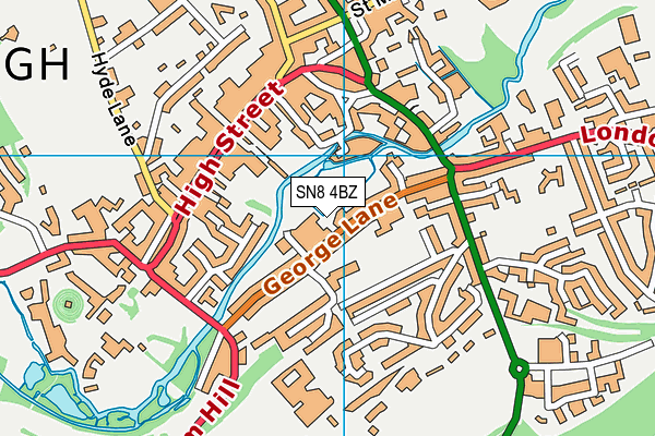 SN8 4BZ map - OS VectorMap District (Ordnance Survey) SN8 4BZ map - OS VectorMap District (Ordnance Survey)