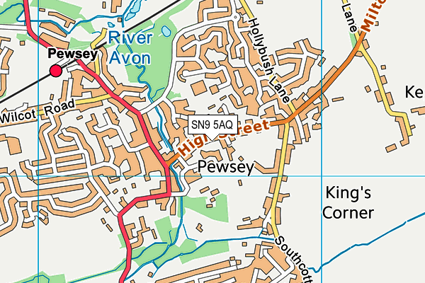 SN9 5AQ map - OS VectorMap District (Ordnance Survey)
