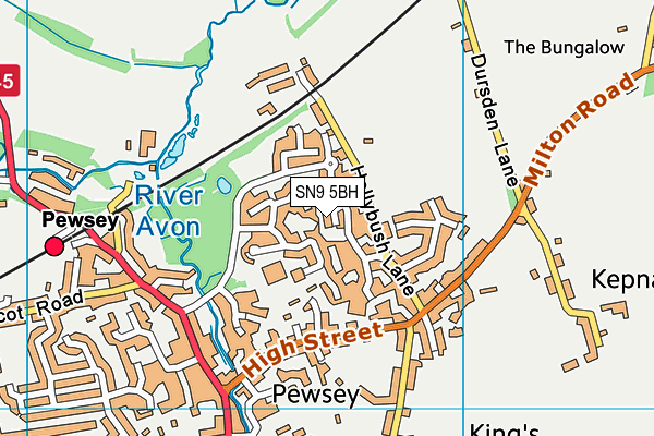 SN9 5BH map - OS VectorMap District (Ordnance Survey) SN9 5BH map - OS VectorMap District (Ordnance Survey)