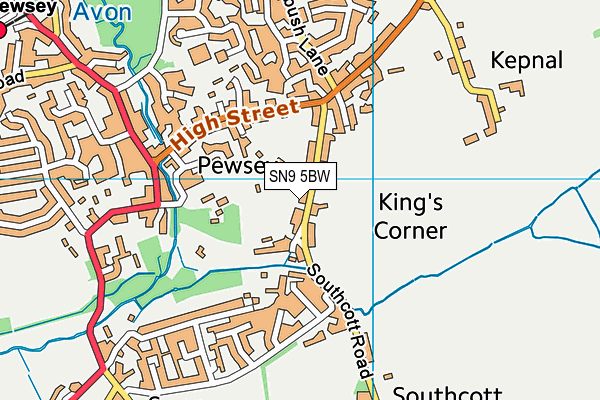 SN9 5BW map - OS VectorMap District (Ordnance Survey) SN9 5BW map - OS VectorMap District (Ordnance Survey)