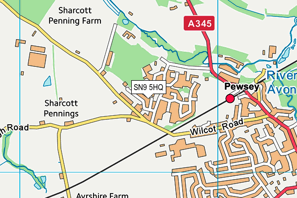SN9 5HQ map - OS VectorMap District (Ordnance Survey)