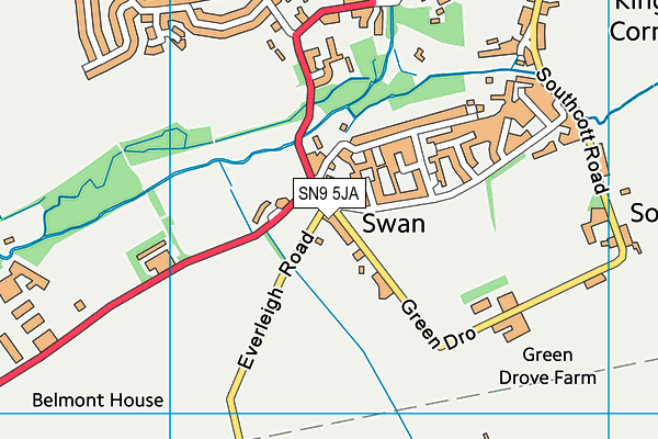 SN9 5JA map - OS VectorMap District (Ordnance Survey) SN9 5JA map - OS VectorMap District (Ordnance Survey)