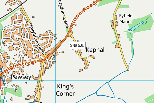 SN9 5JL map - OS VectorMap District (Ordnance Survey) SN9 5JL map - OS VectorMap District (Ordnance Survey)