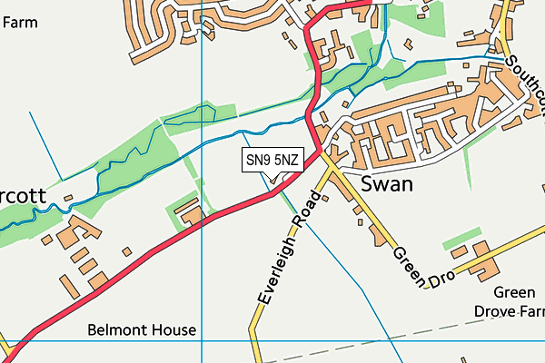 SN9 5NZ map - OS VectorMap District (Ordnance Survey)