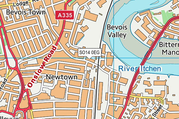 SO14 0EG map - OS VectorMap District (Ordnance Survey) SO14 0EG map - OS VectorMap District (Ordnance Survey)