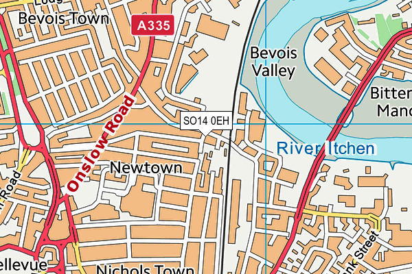 SO14 0EH map - OS VectorMap District (Ordnance Survey) SO14 0EH map - OS VectorMap District (Ordnance Survey)